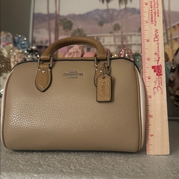 Coach Beige Leather Satchel - Picture 16 of 16